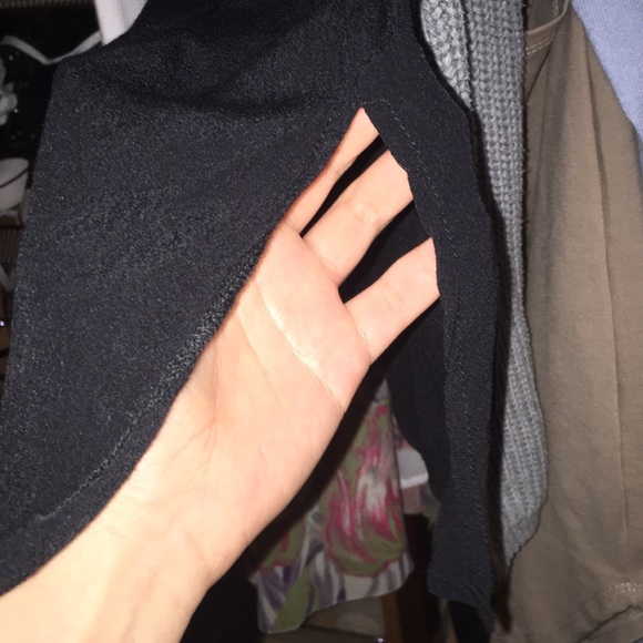 Black Laced Up Crisscross Top with Slit - Picture 5 of 5